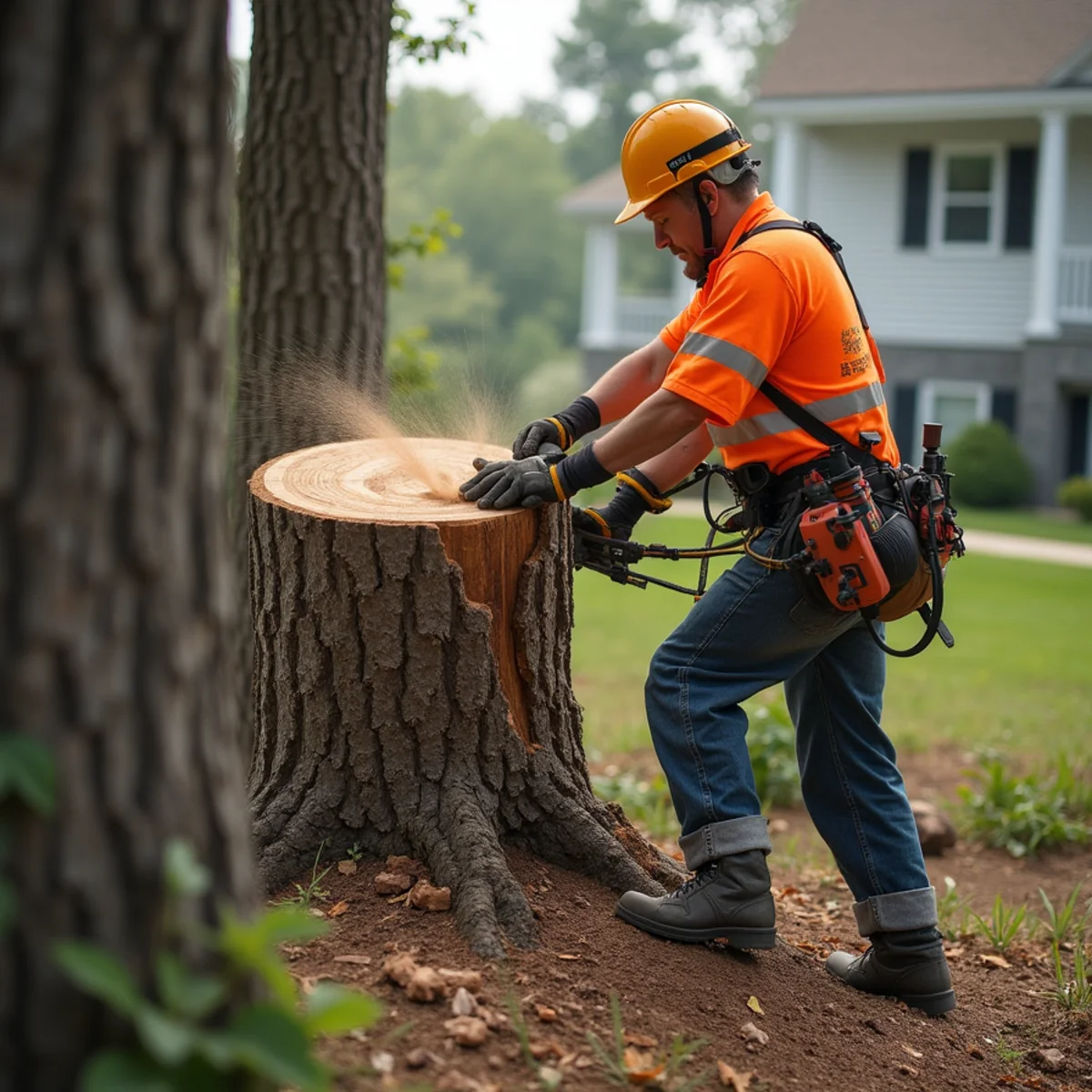 Safety protocols and risk prevention regarding call 811 before stump grinding illinois