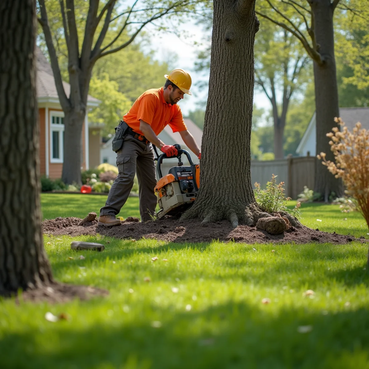 Successful property outcome and pristine grounds regarding roots after stump grinding