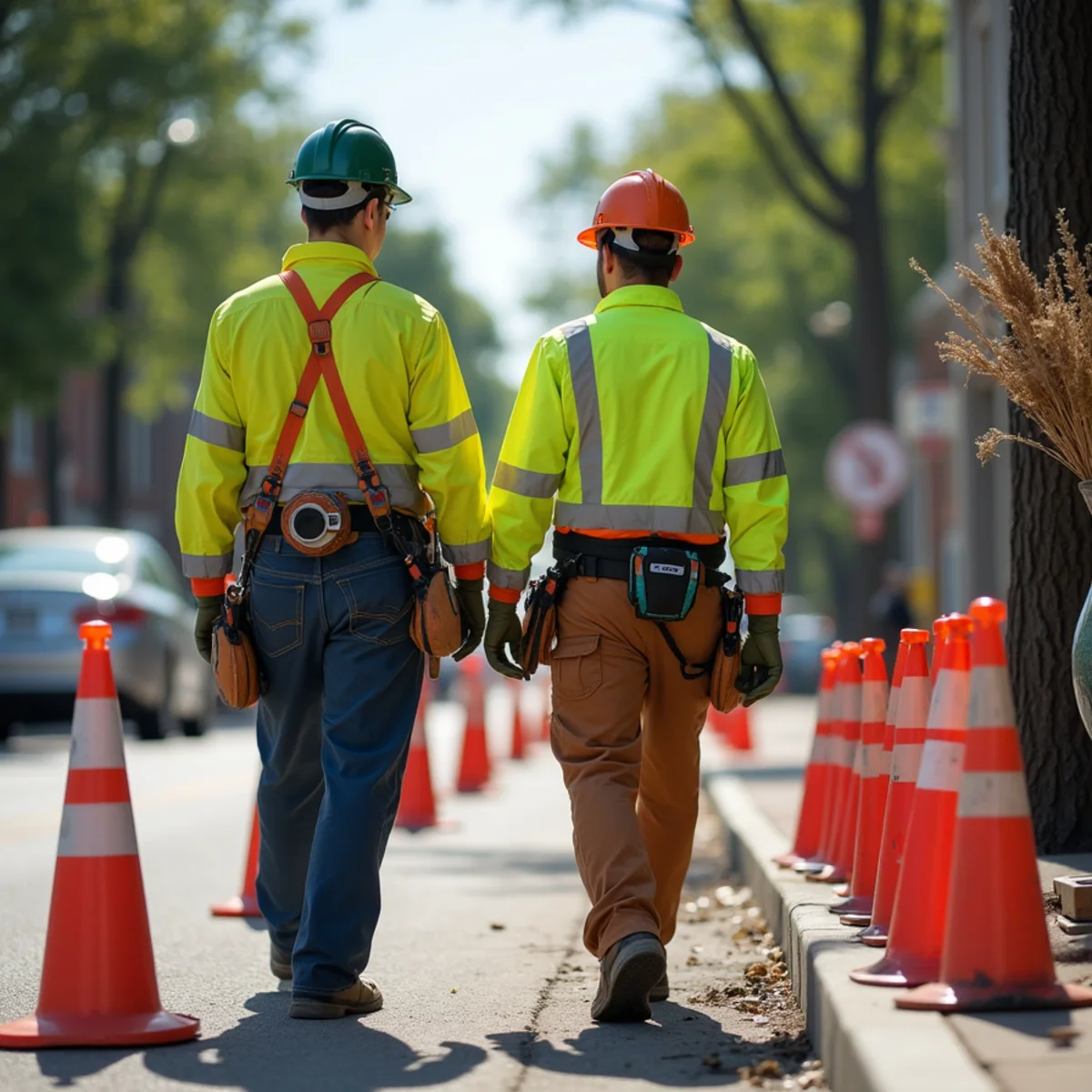 Safety exclusion zone and protocols for Commercial Tree & Stump Service