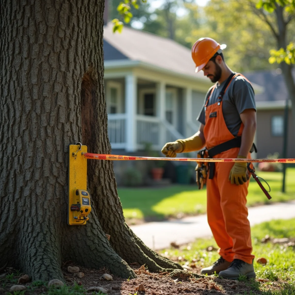Safety exclusion zone and protocols for Fallen Tree Removal