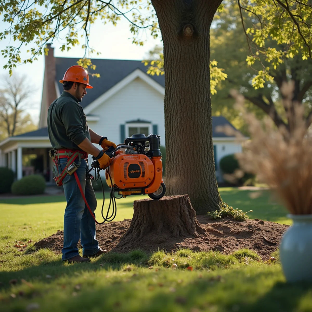 Professional tree removal and stump grinding work in Athens Illinois
