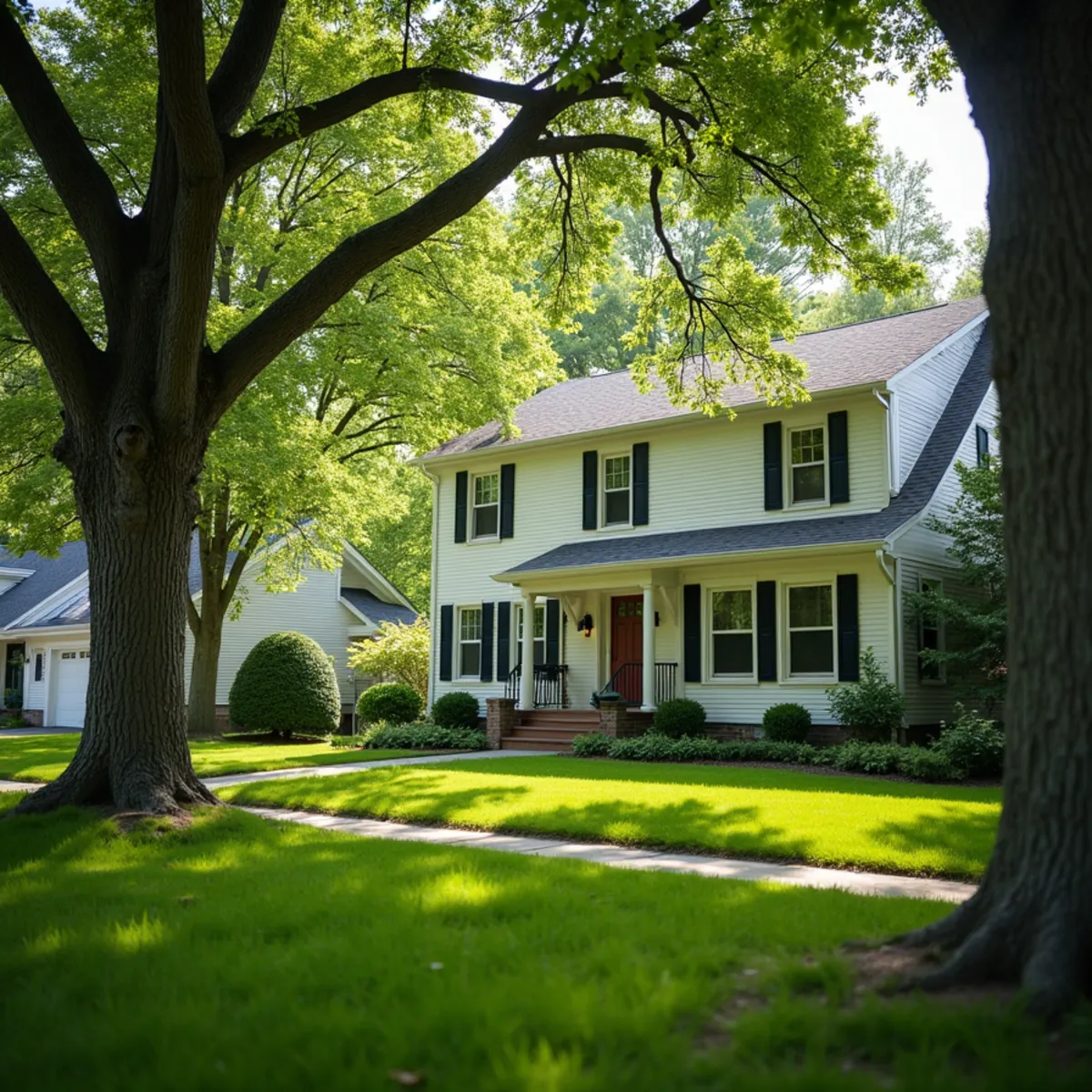 Residential property and mature tree canopy in Litchfield Illinois