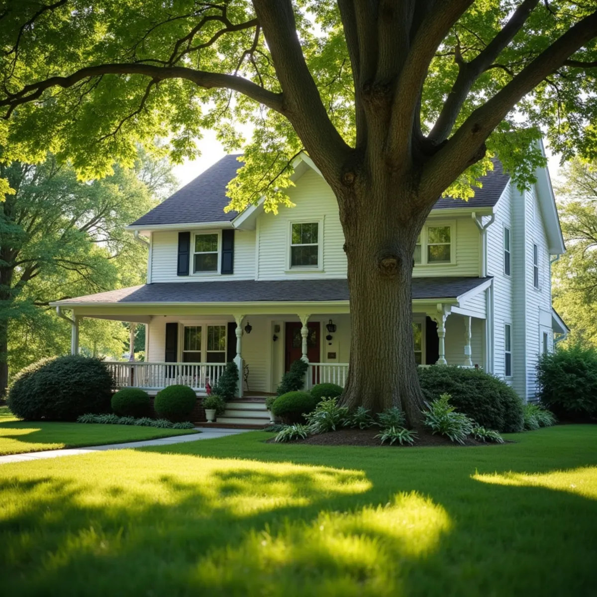 Residential property and mature tree canopy in Menard County Illinois