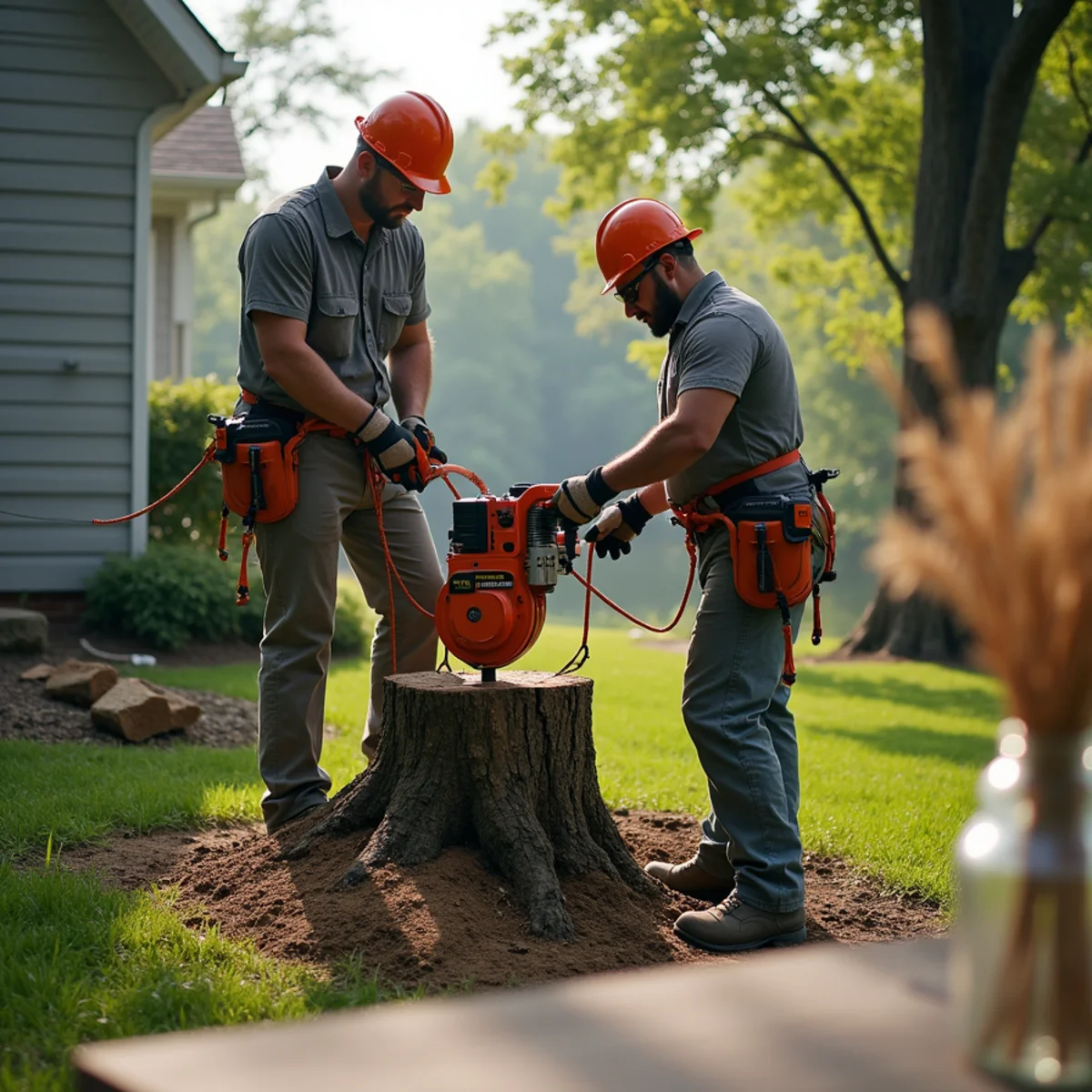 Professional tree removal and stump grinding work in Morgan County Illinois