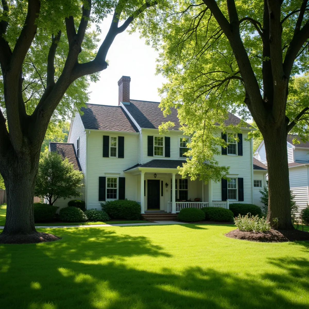 Residential property and mature tree canopy in Mount Zion Illinois