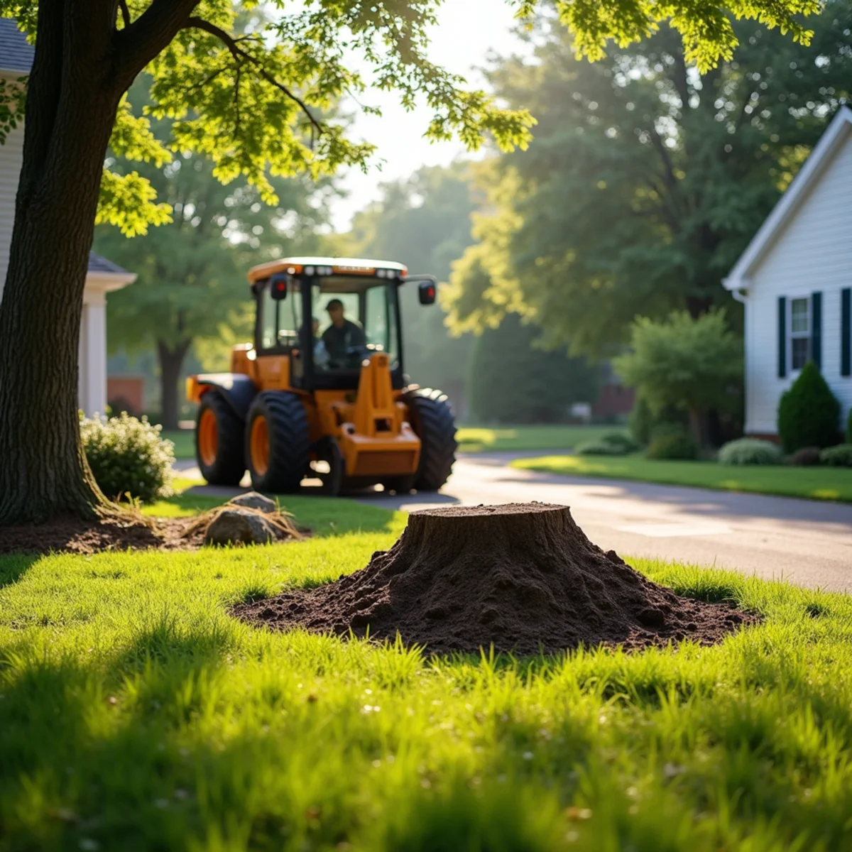 Immaculate site cleanup and restored lawn after tree care in Pawnee Illinois