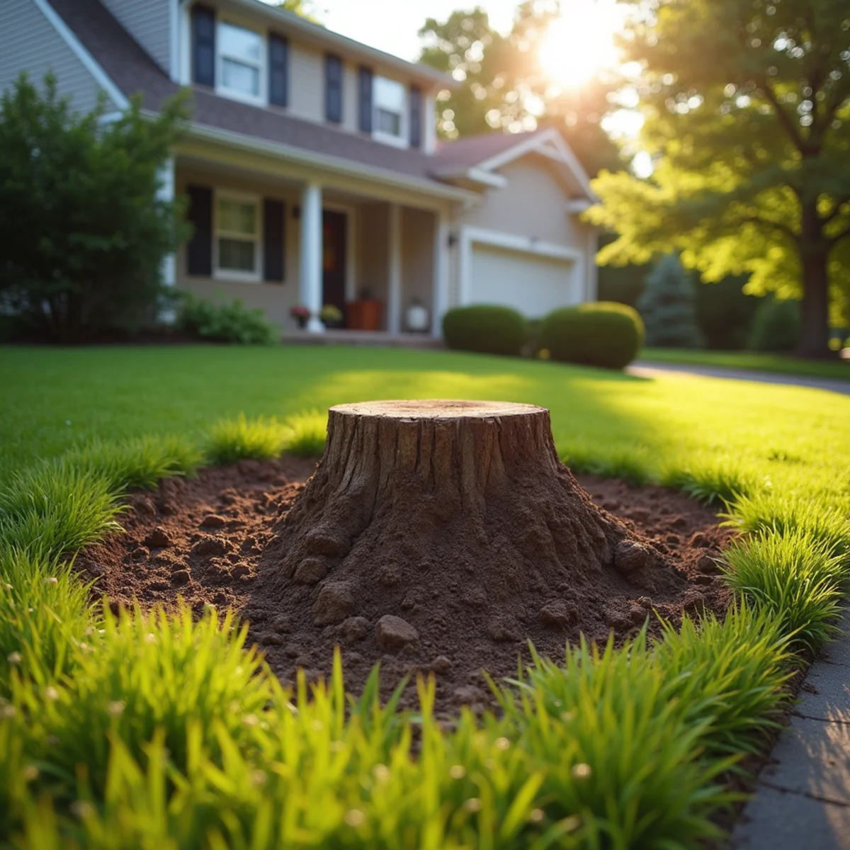 Immaculate site cleanup and restored lawn after tree care in Sangamon County Illinois