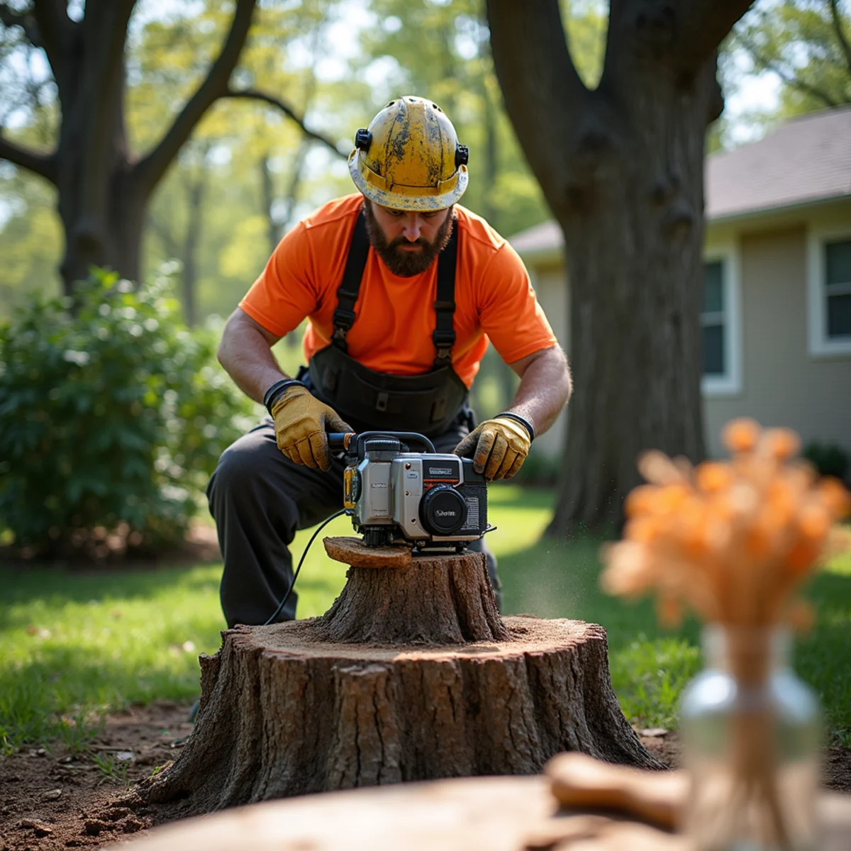 Professional tree removal and stump grinding work in South Jacksonville Illinois