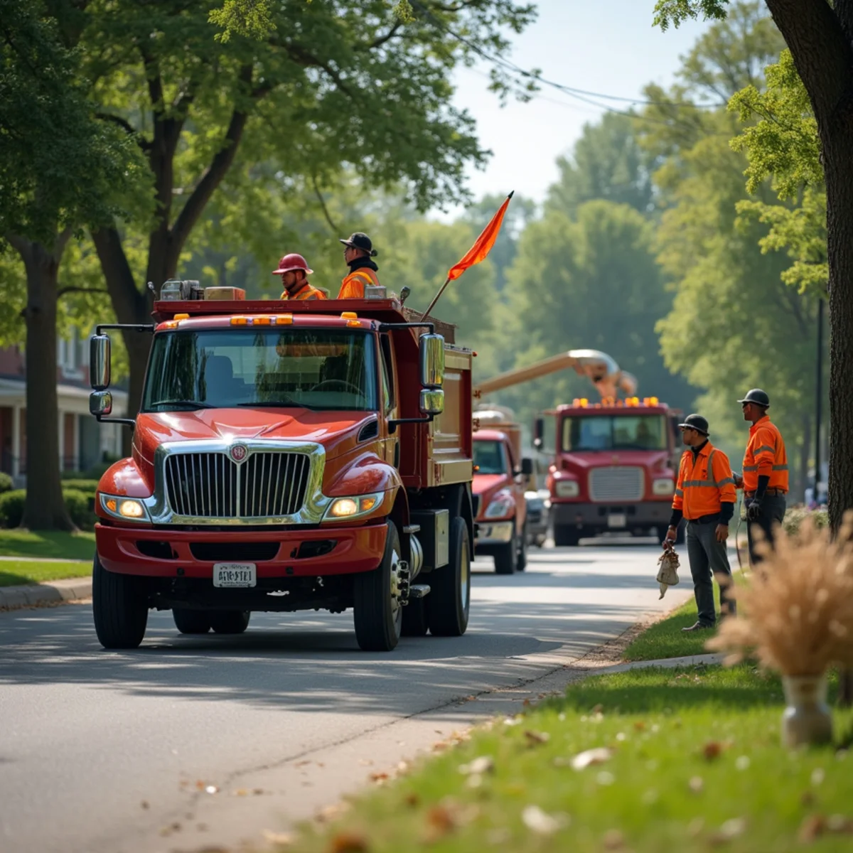 Safety exclusion zone and protocols for Storm Damage Tree Cleanup