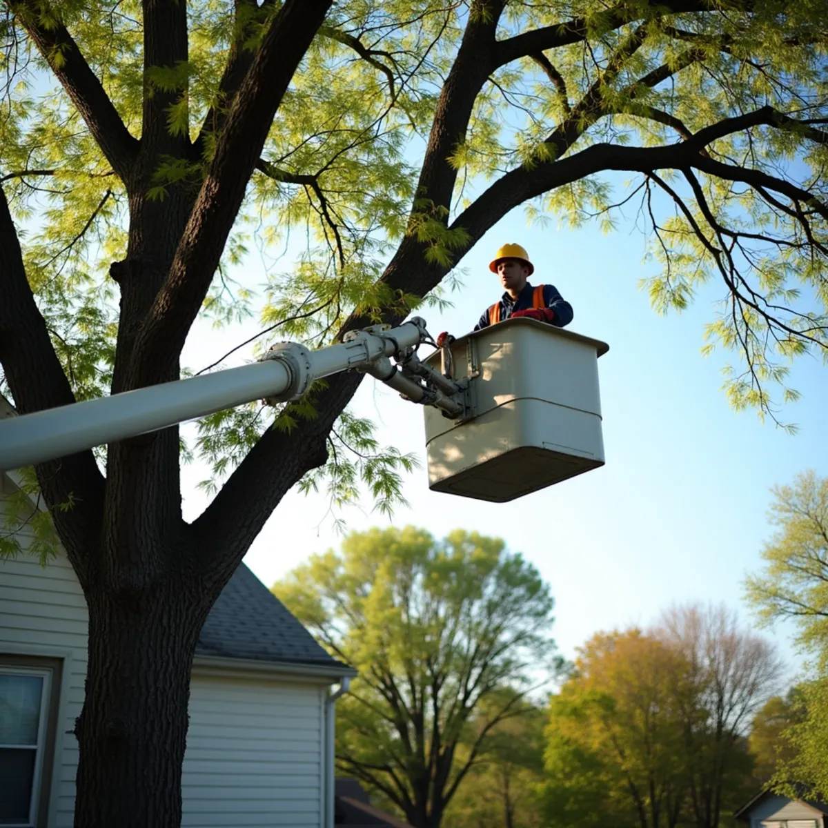 Commercial machinery executing Tree Service in Central Illinois